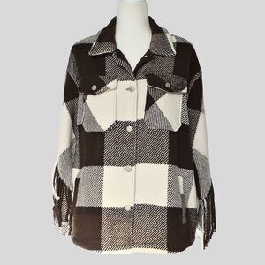 STOOSH Women's Brown Shacket Jacket Coat Size L